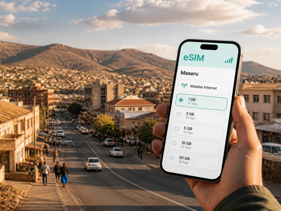 Maseru eSIM: mobiles Internet in Lesotho