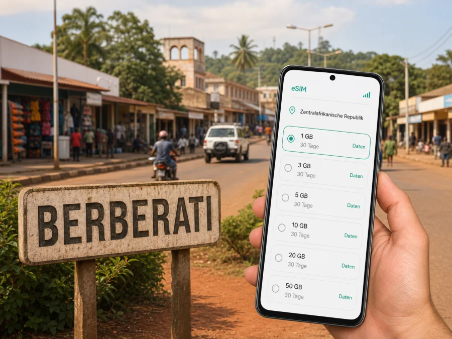 Berberati eSIM: Internet für Ihre Reise