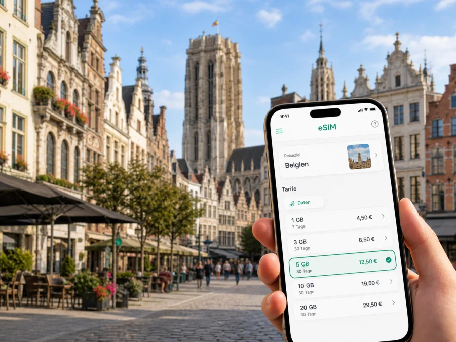 Mechelen eSIM: Internet für Ihre Reise