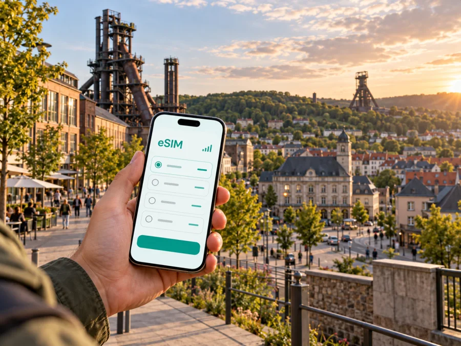 Differdange eSIM: mobiles Internet in Luxemburg