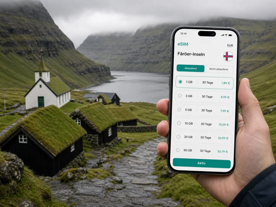 eSIM Saksun: mobiles Internet auf den Färöern