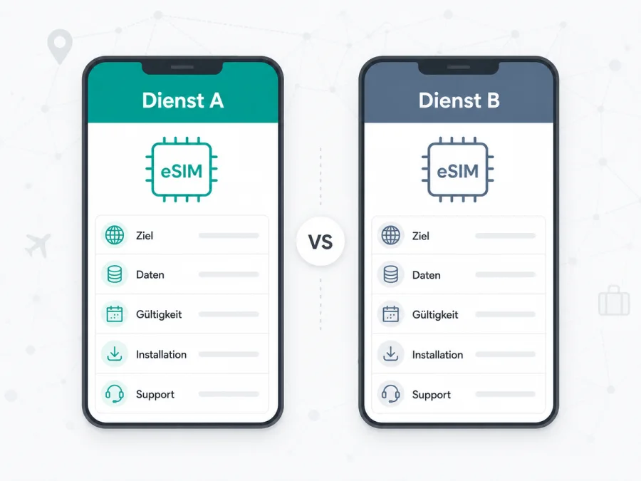 Kaspersky eSIM Store vs. Airalo im Vergleich