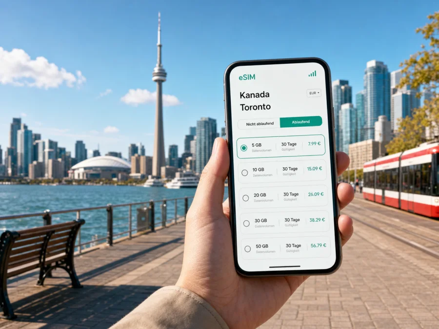 Toronto eSIM: mobiles Internet für die Reise