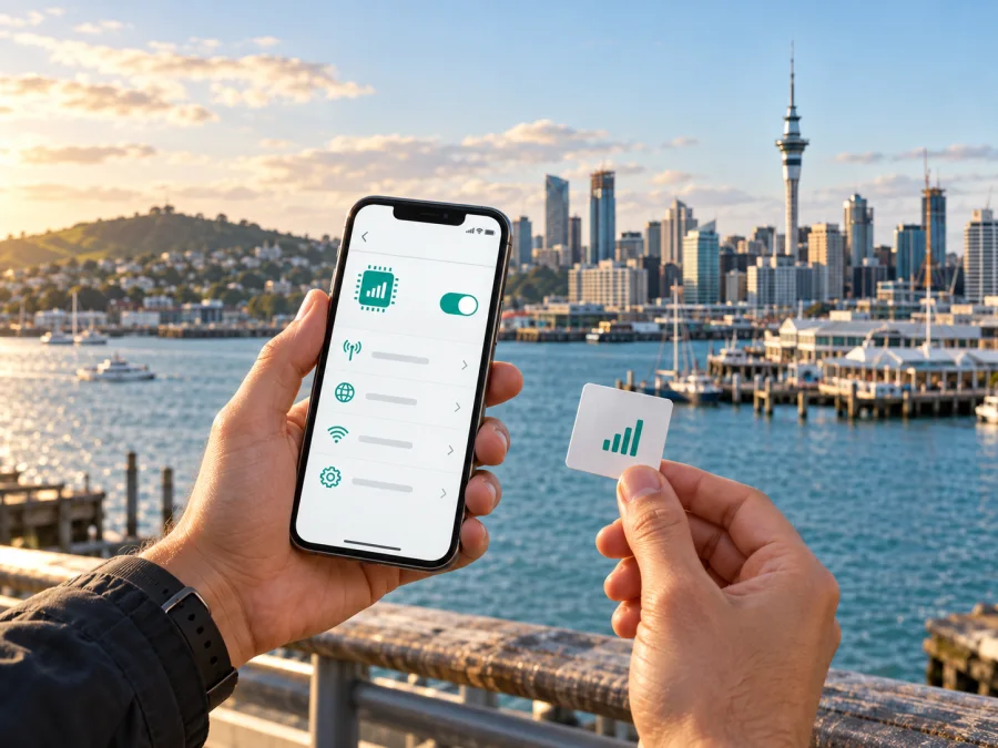 Skinny eSIM in Neuseeland: Aktivierung & Netz