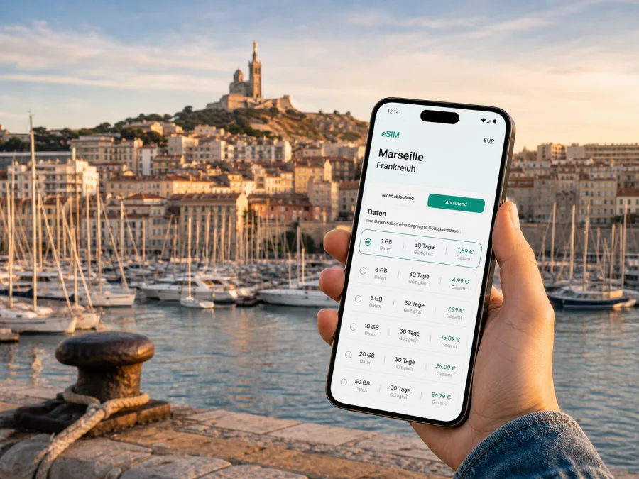 Marseille eSIM: mobiles Internet für die Reise