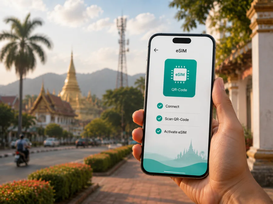 Unitel eSIM in Laos: Aktivierung für Reisende
