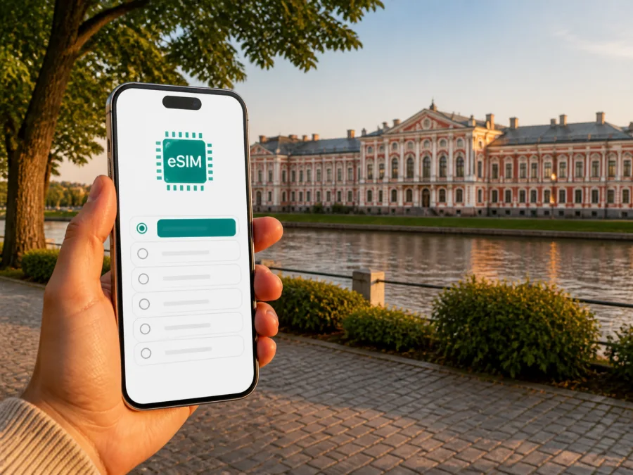 Jelgava eSIM: Mobiles Internet für Lettland