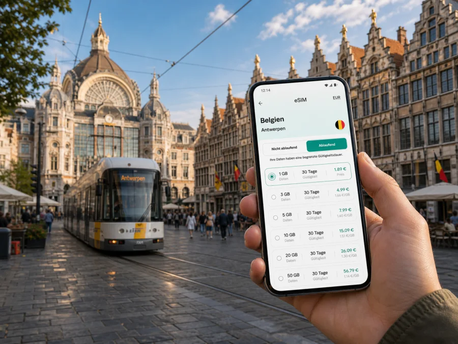 Antwerpen eSIM: Internet für Ihre Reise