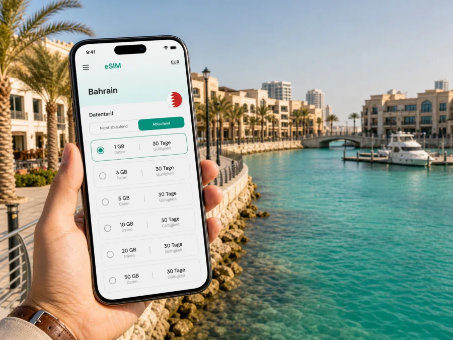 eSIM Amwaj-Inseln: Internet in Bahrain