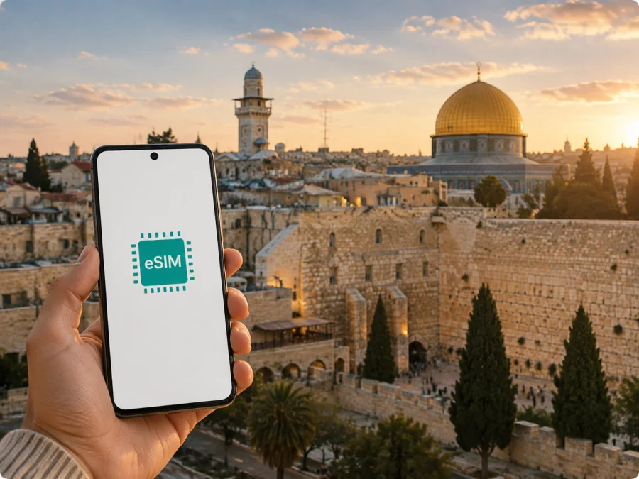 eSIM für Jerusalem: mobiles Internet auf Reisen