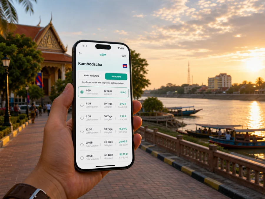 Kratie eSIM: mobiles Internet für Kambodscha