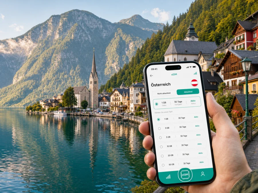 Hallstatt eSIM: Internet für Ihre Reise