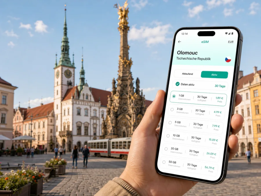 Olomouc eSIM: Internet für Ihre Reise