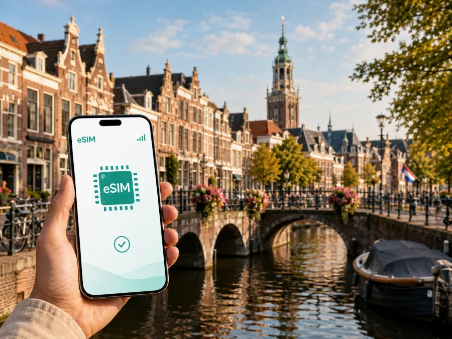 eSIM für Leiden: mobiles Internet auf Reisen
