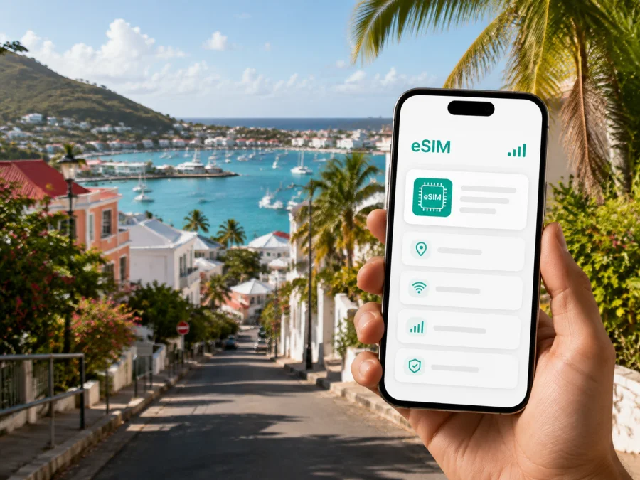 Bellevue eSIM: mobiles Internet in St. Martin