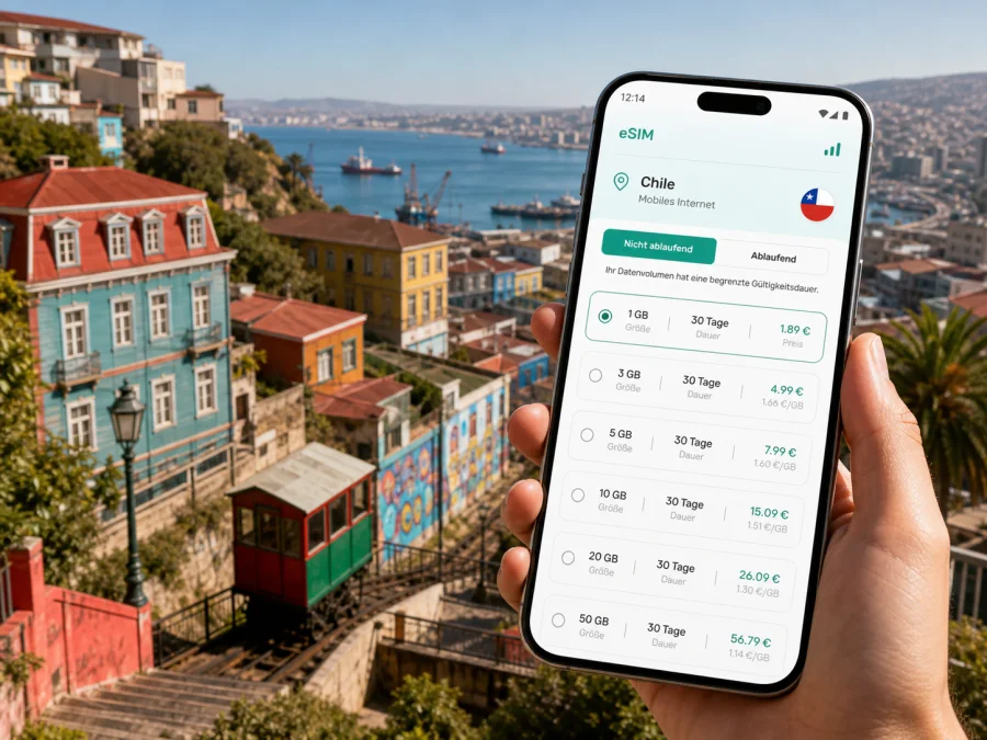 Valparaiso eSIM: Internet für Ihre Reise