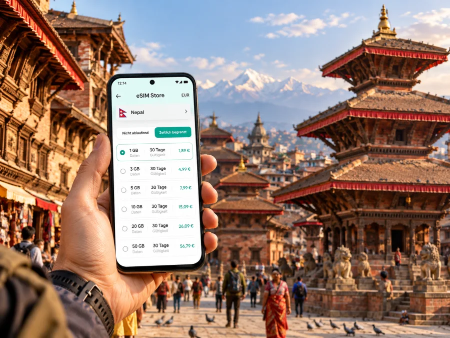 Kathmandu eSIM: Mobiles Internet für die Reise