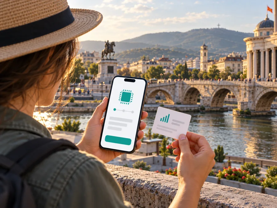 Telekom eSIM in Nordmazedonien: Aktivierung & Reise