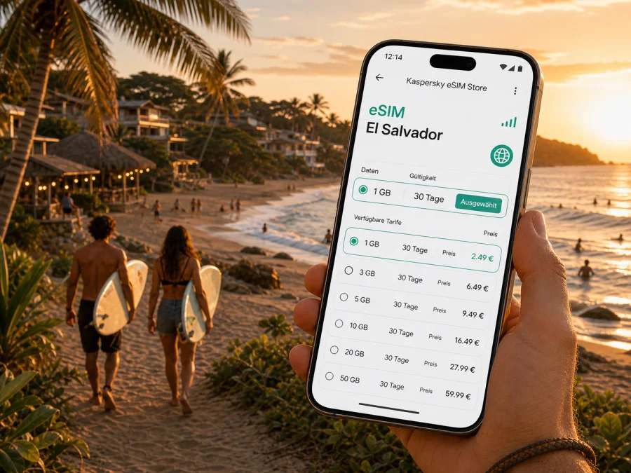 eSIM für El Tunco: mobiles Internet am Strand