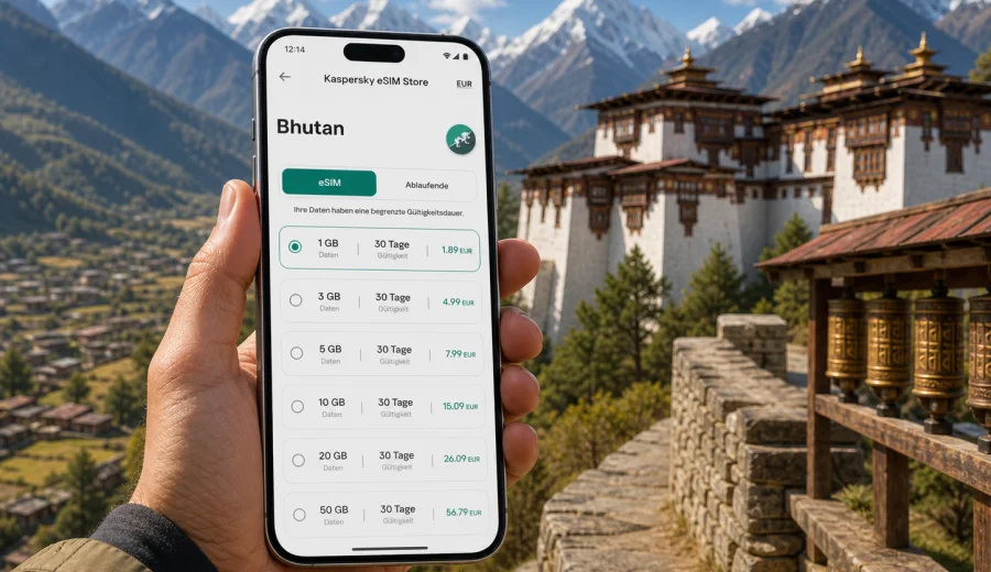 eSIM Bhutan: mobile Verbindung und Internet