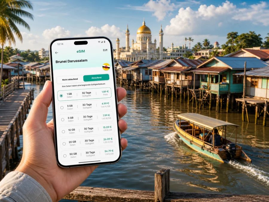 Kampong Ayer eSIM: Internet im Wasserdorf