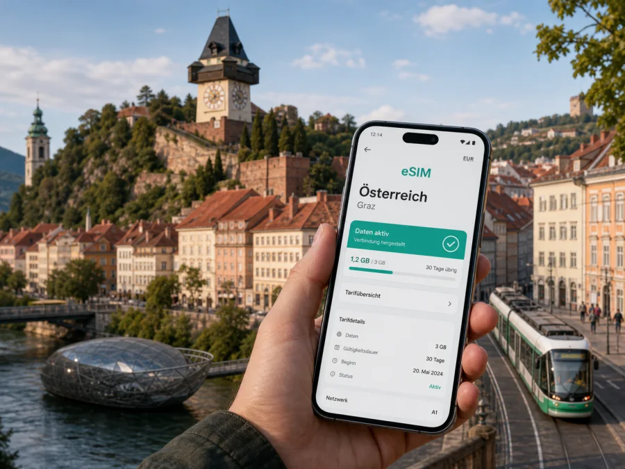 Graz eSIM: mobiles Internet für Ihre Reise