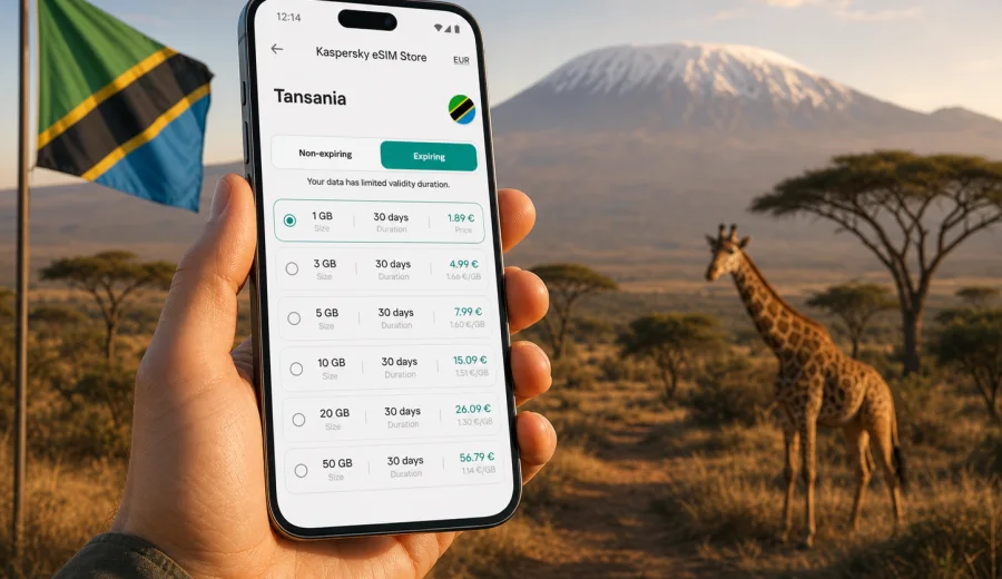 eSIM Tansania: mobile Verbindung und Internet