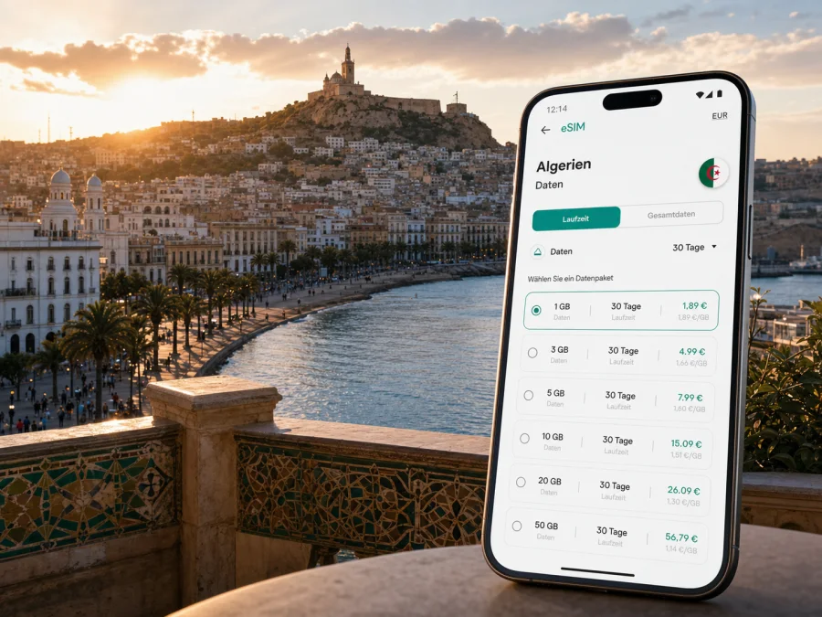 Oran eSIM: mobiles Internet in Algerien