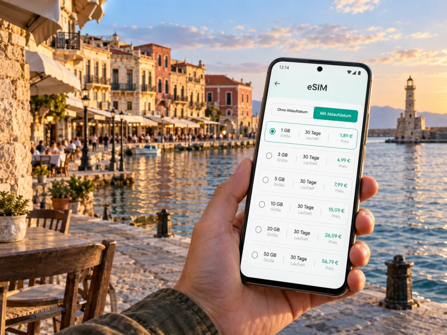 Chania eSIM: mobiles Internet für die Reise
