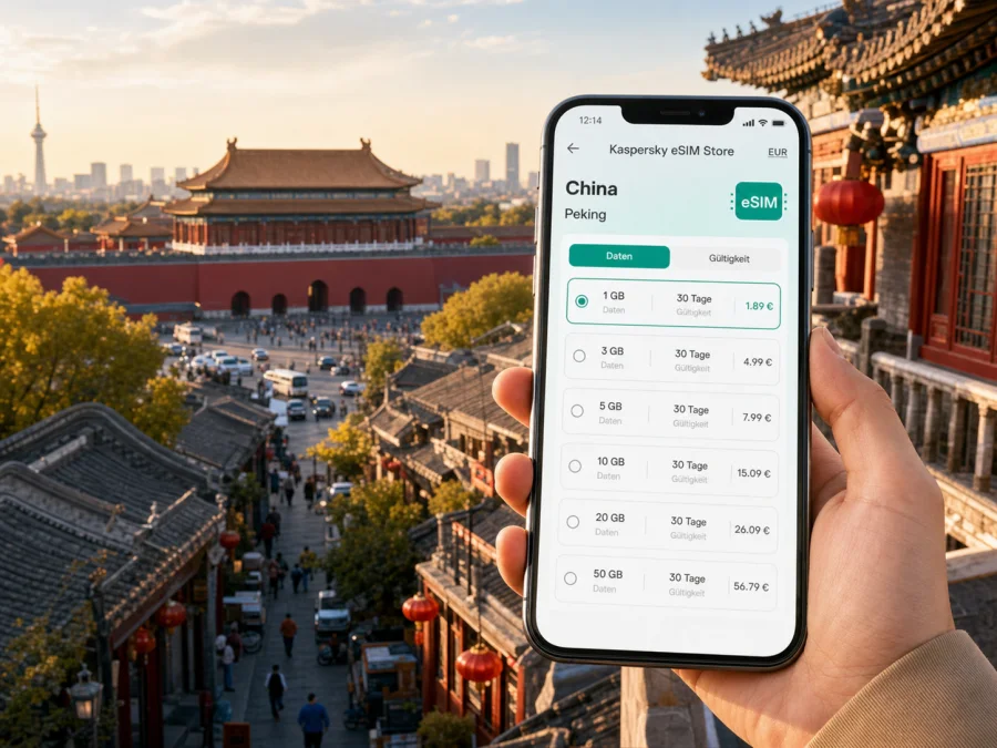 Peking eSIM: mobiles Internet für die Reise