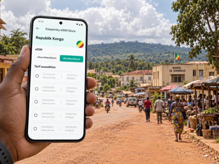eSIM in Djambala: Mobiles Internet in der Republik Kongo