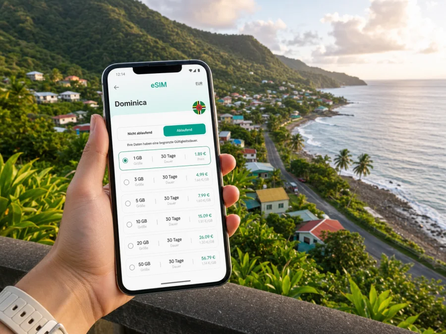 Castle Bruce eSIM: Internet für Dominica