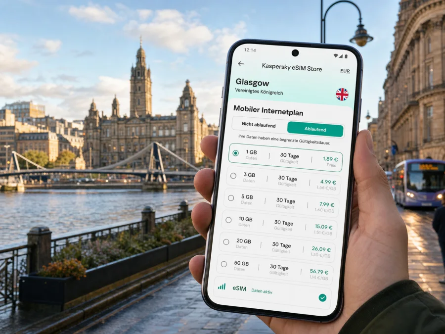 Glasgow eSIM: Internet für Ihre Reise