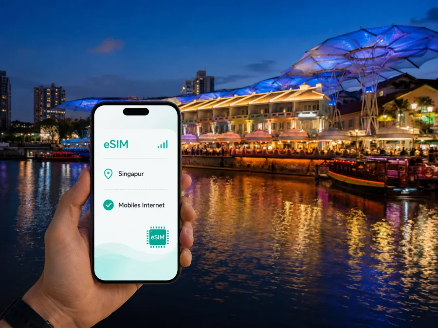 eSIM für Clarke Quay: mobiles Internet in Singapur