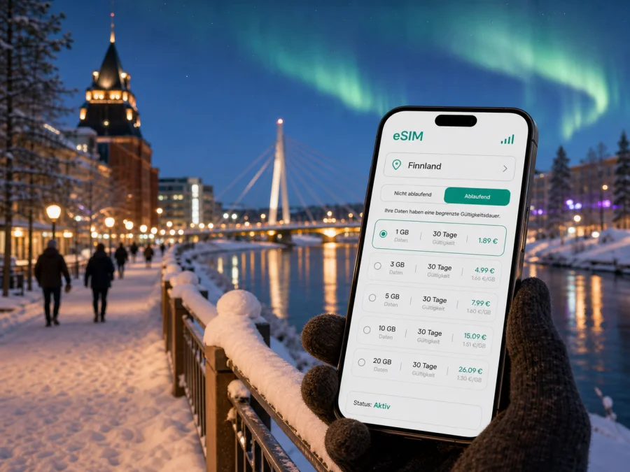 Rovaniemi eSIM: Internet für Finnland-Reisen