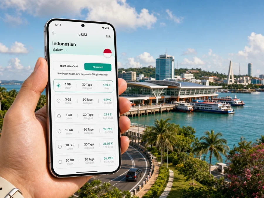 Batam eSIM: mobiles Internet für die Reise