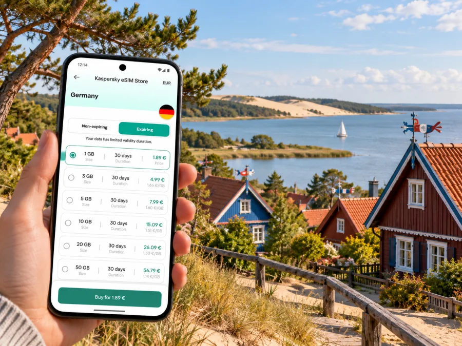 Nida eSIM: mobiles Internet in Litauen