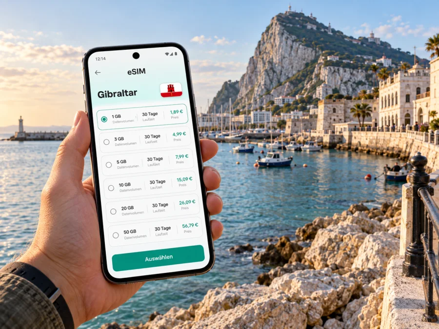Rosia Bay eSIM: mobiles Internet in Gibraltar