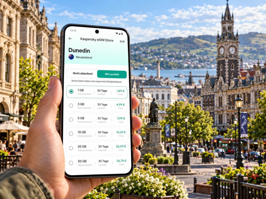 Dunedin eSIM: mobiles Internet in Neuseeland