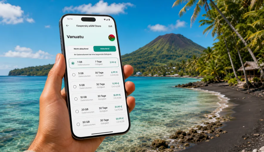 eSIM Vanuatu: mobiles Internet auf Reisen