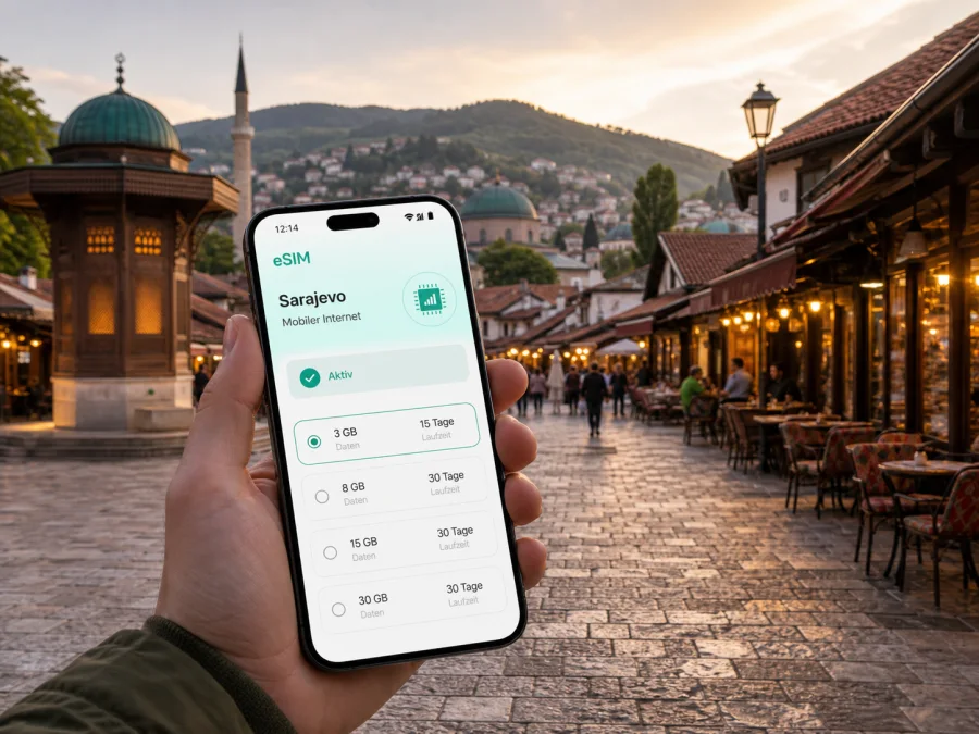 Sarajevo eSIM: mobiles Internet für die Reise