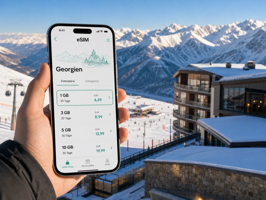 Gudauri eSIM: mobiles Internet in Georgien