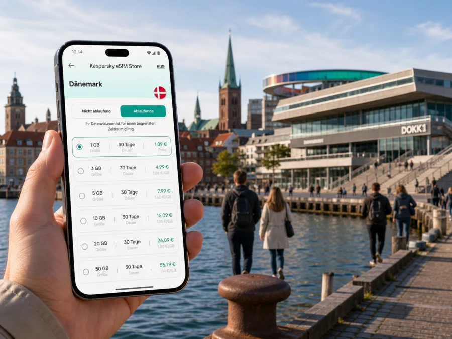 Aarhus eSIM: mobiles Internet für die Reise