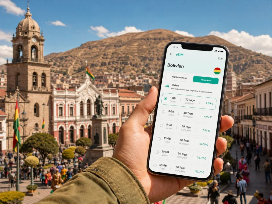 Oruro eSIM: Internet für Ihre Bolivienreise