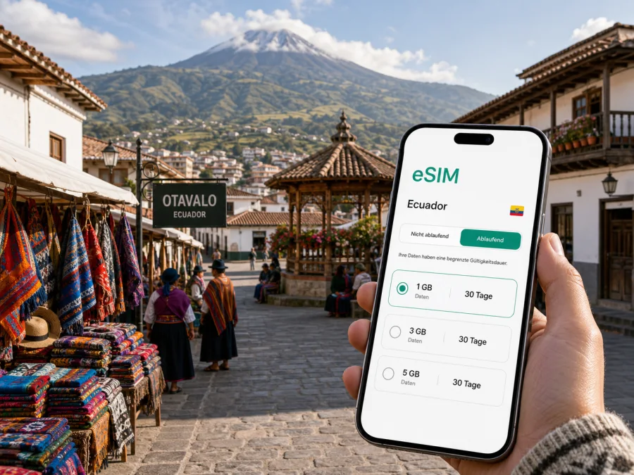 Otavalo eSIM: mobiles Internet in Ecuador