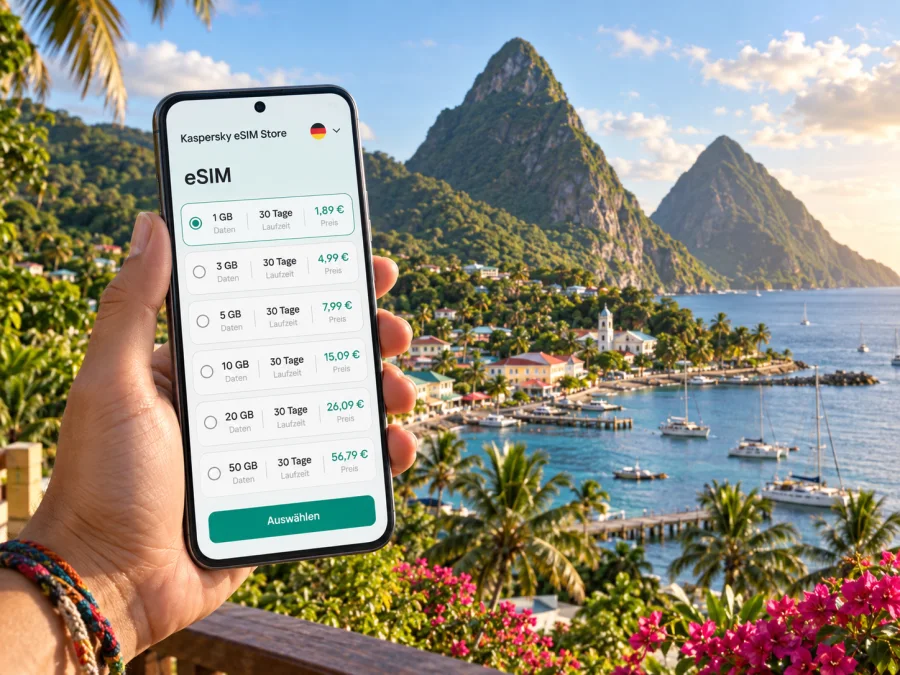 Soufrière eSIM: Mobiles Internet für die Reise