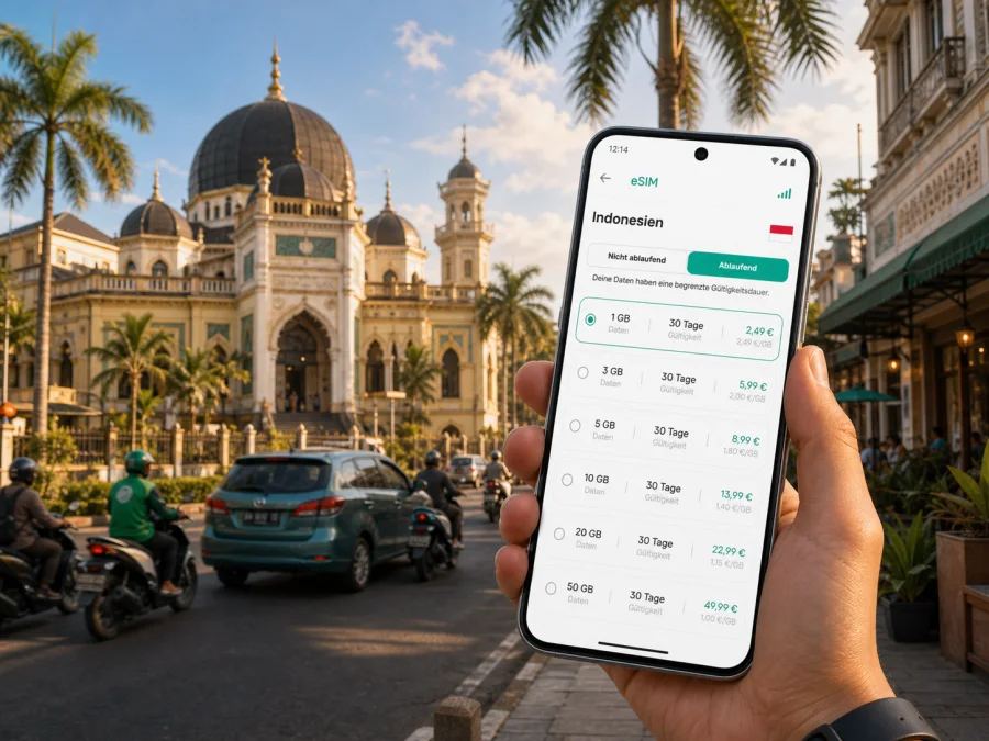eSIM Medan: mobiles Internet für die Reise