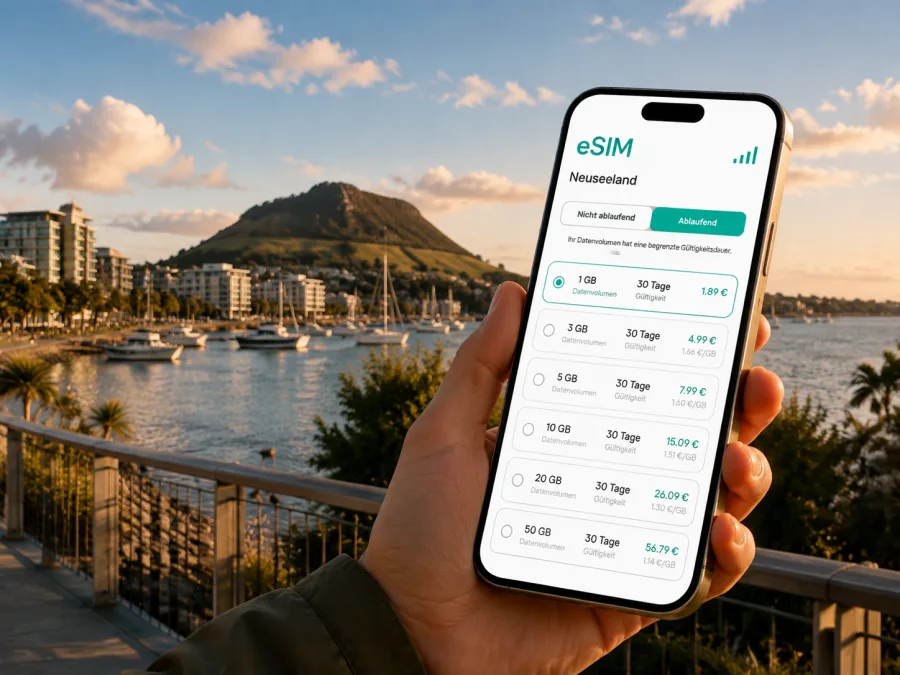 Tauranga eSIM: mobiles Internet für Ihre Reise