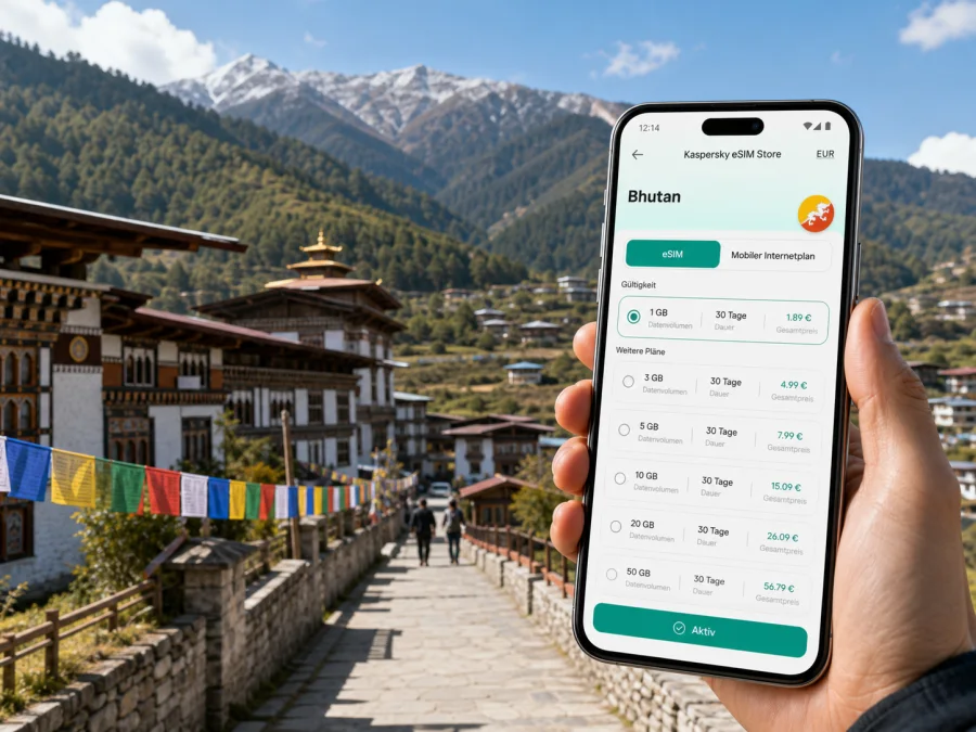 Haa eSIM: Internet für Bhutan-Reisen
