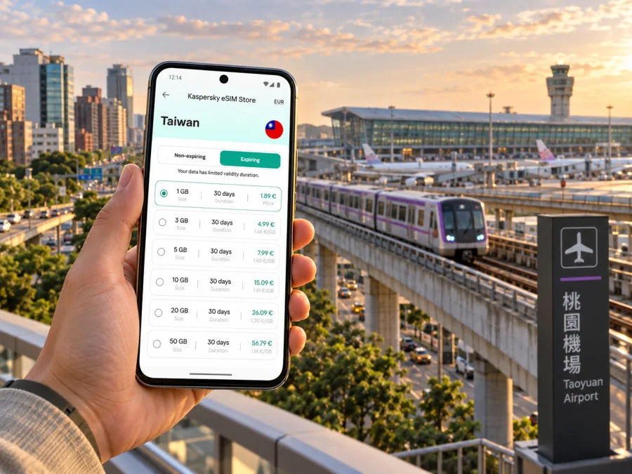 eSIM in Taoyuan: mobiles Internet für die Reise